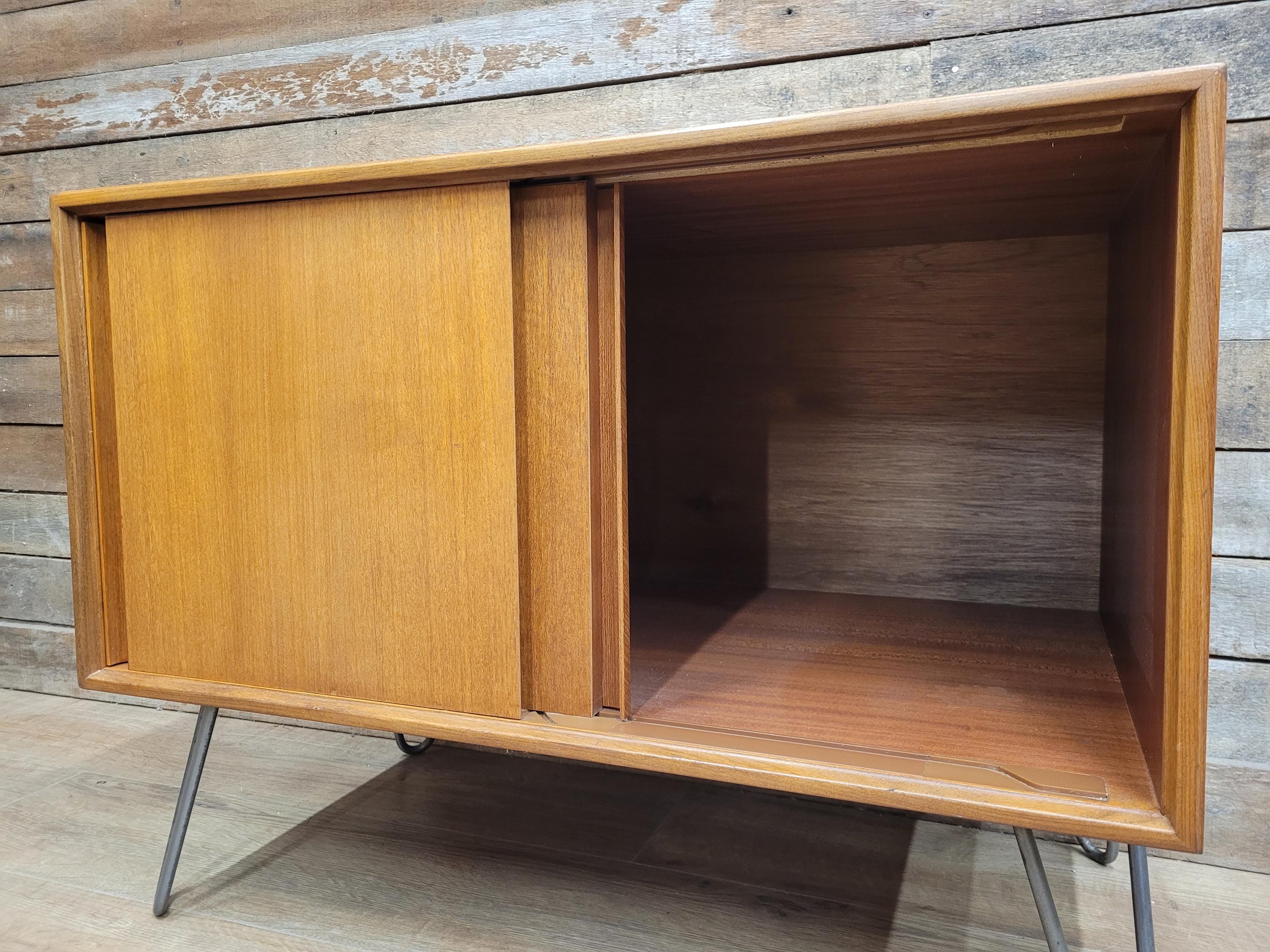 G Plan Teak Sideboard Cabinet Hairpin Legs Mid Century Sliding Door E Gomme MCM