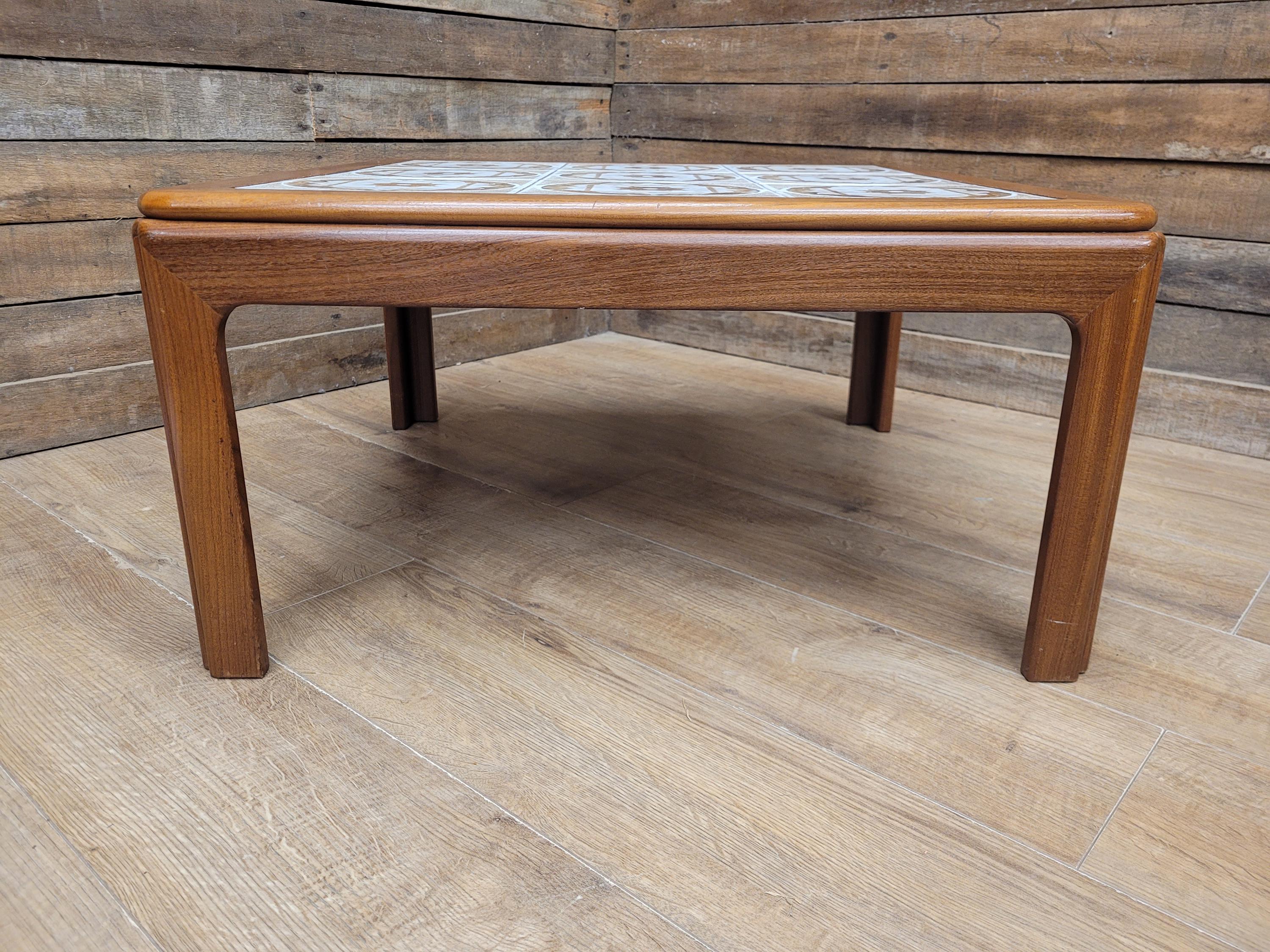 G Plan Teak Tiled Coffee Table Leslie Dandy Mid Century