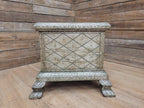 Indian Brass Clad Dowry Chest Coffee Table Storage Trunk