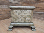 Indian Brass Clad Dowry Chest Coffee Table Storage Trunk