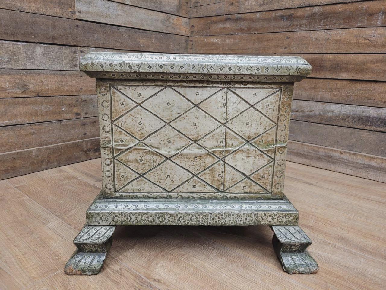 Indian Brass Clad Dowry Chest Coffee Table Storage Trunk