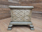 Indian Brass Clad Dowry Chest Coffee Table Storage Trunk