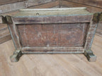 Indian Brass Clad Dowry Chest Coffee Table Storage Trunk