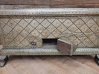 Indian Brass Clad Dowry Chest Coffee Table Storage Trunk