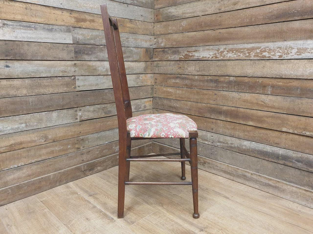 Arts And Crafts Oak Chair William Morris Strawberry Thief Antique Bedroom Chair