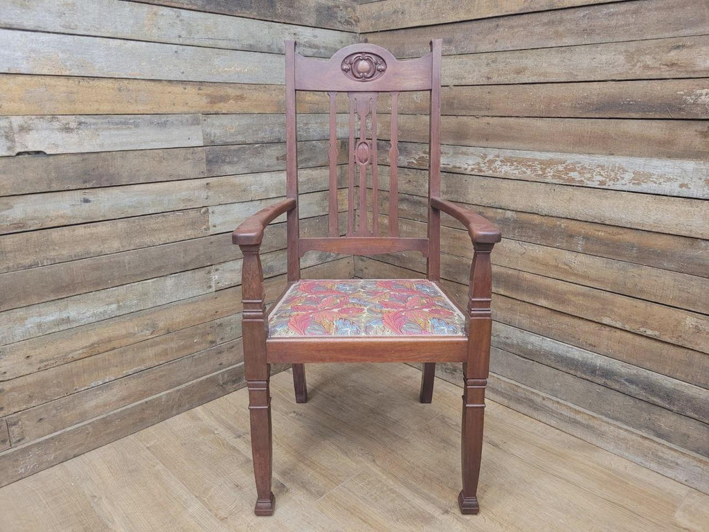 Arts And Crafts Armchair William Morris Acanthus Upholstery Antique