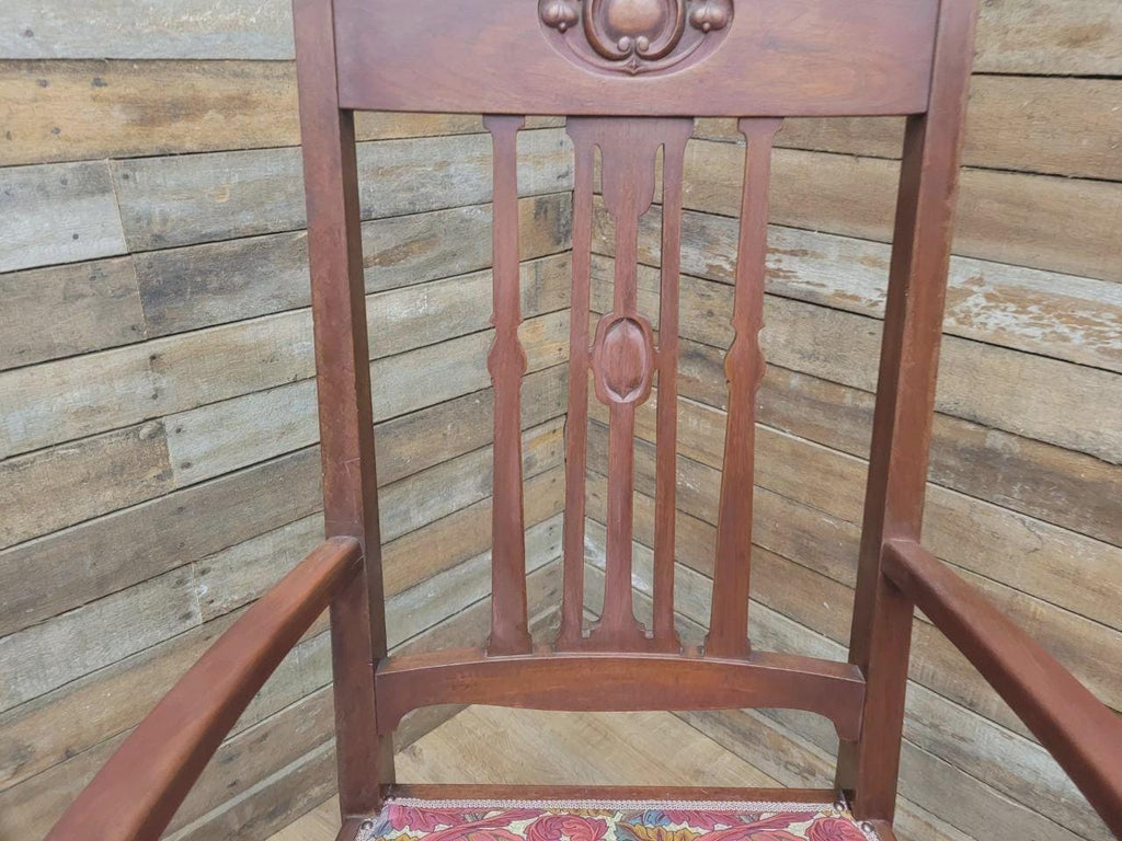 Arts And Crafts Armchair William Morris Acanthus Upholstery Antique