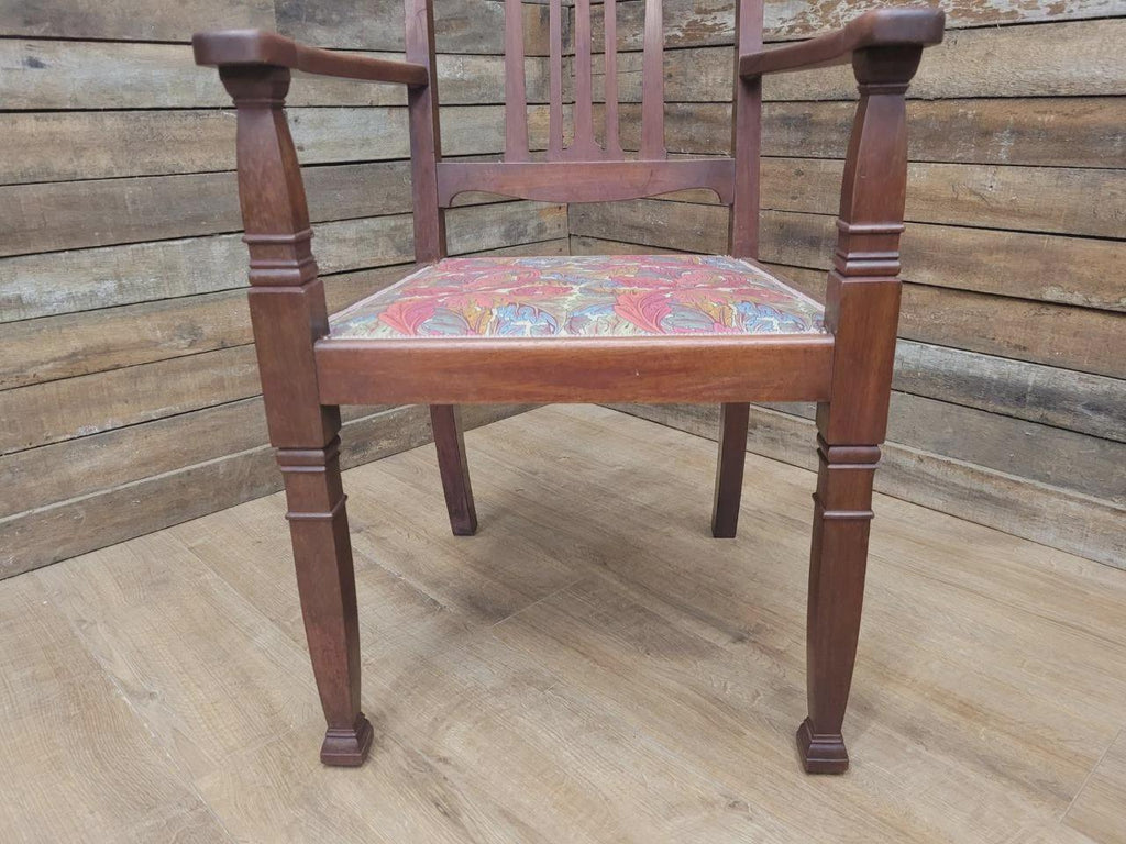 Arts And Crafts Armchair William Morris Acanthus Upholstery Antique