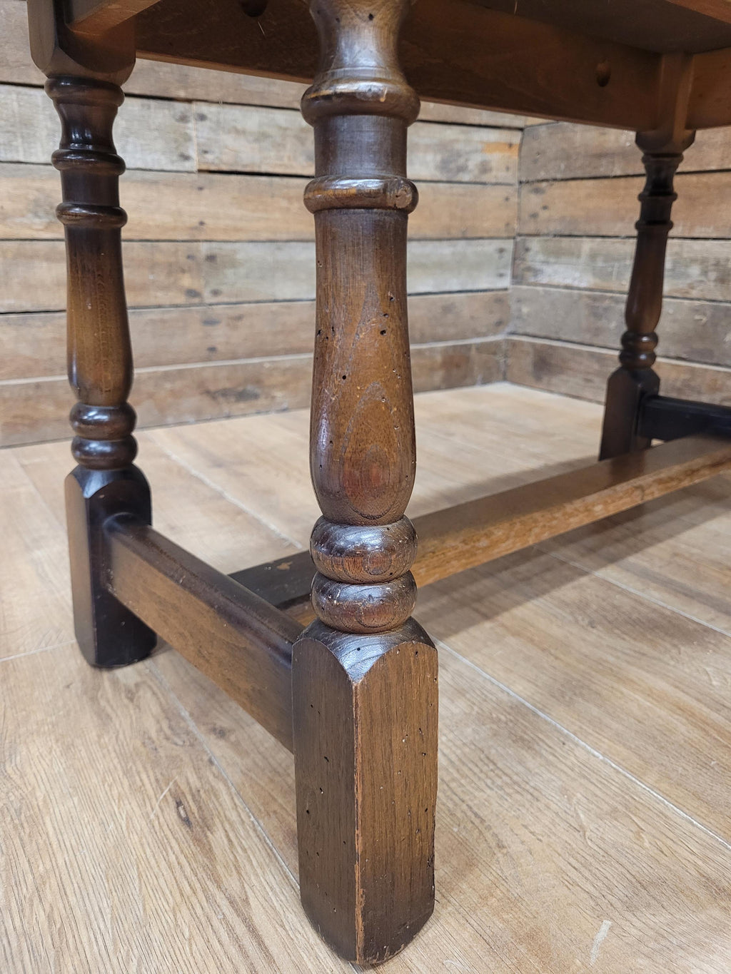 Arts And Crafts Style Copper Top Coffee Table Turned Oak Base
