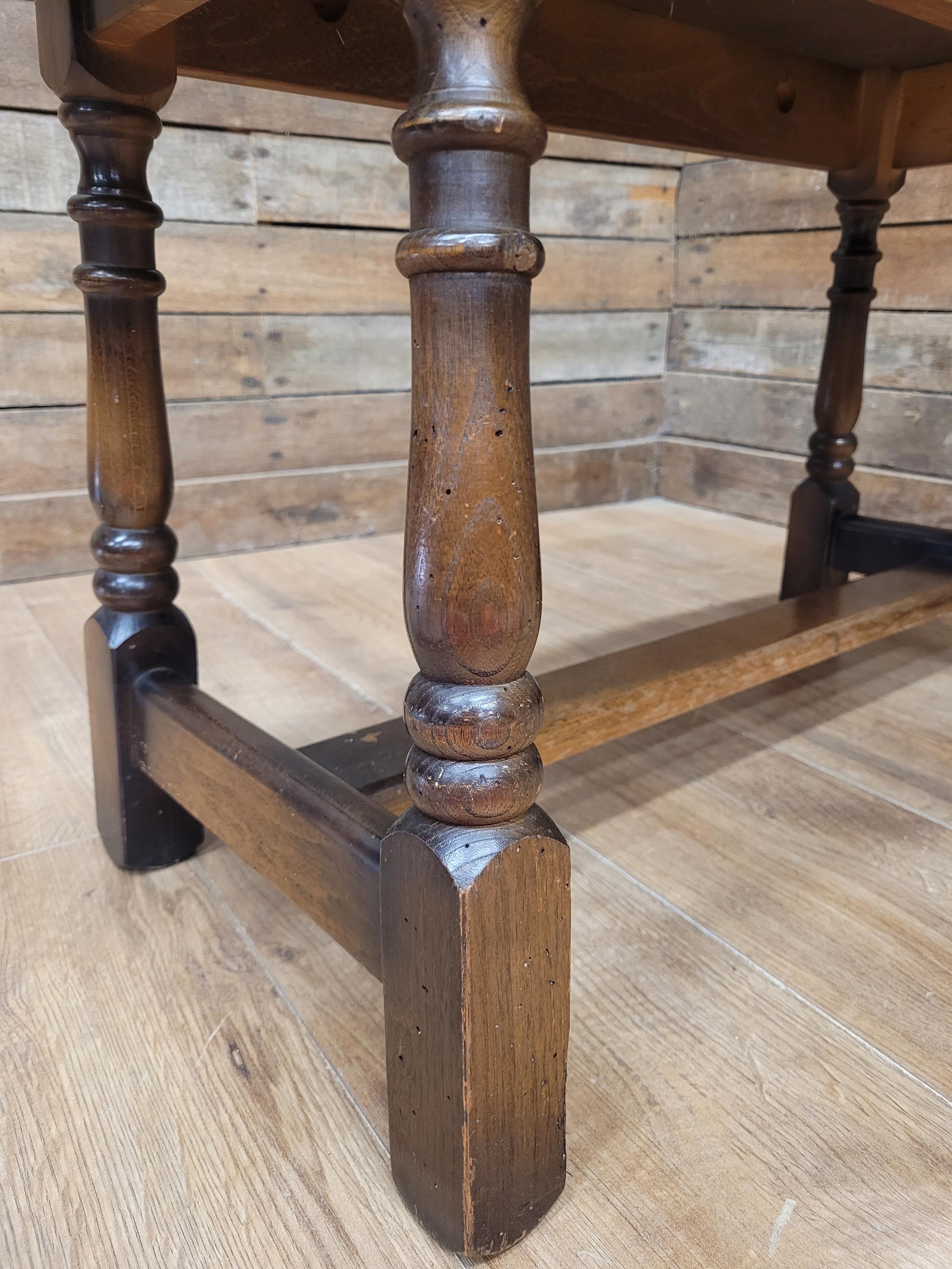 Arts And Crafts Style Copper Top Coffee Table Turned Oak Base