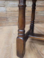 Arts And Crafts Style Copper Top Coffee Table Turned Oak Base