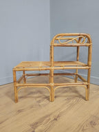 Bamboo Telephone Table Side Table Mid Century Vintage Retro