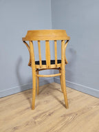 MCM Blonde Cowhorn Bentwood Desk Chair Cow Hide Seat Mid Century