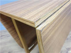 Teak Style Formica Gateleg Dining Table Oval Vintage Drop Leaf MCM Table
