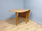 Teak Style Formica Gateleg Dining Table Oval Vintage Drop Leaf MCM Table