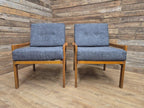 Pair Centa Teak Lounge Chairs Mid Century Danish Armchairs MCM Classic Style