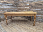 Pine dining table rustic farmhouse legs Removable solid wood large kitchen