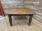 Antique Oak Windout Dining Table Carved Jacobean Banquet Inc Two Leaves Winder