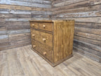 Vintage Pine Chest Of Drawers Rustic Two Over Two Storage Dovetail