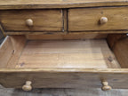 Vintage Pine Chest Of Drawers Rustic Two Over Two Storage Dovetail