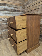 Pine Chest Of Drawers Two Over Two Rustic Storage Dovetail Vintage