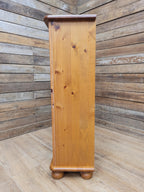 Pine Bookcase Two Adjustable Shelving Unit Storage Shelves Bun Feet