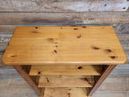 Pine Bookcase Two Adjustable Shelving Unit Storage Shelves Bun Feet