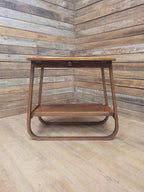 E&S Tea Trolley Teak Mid Century Folding Drop Leaf Stand Cocktail Trolley