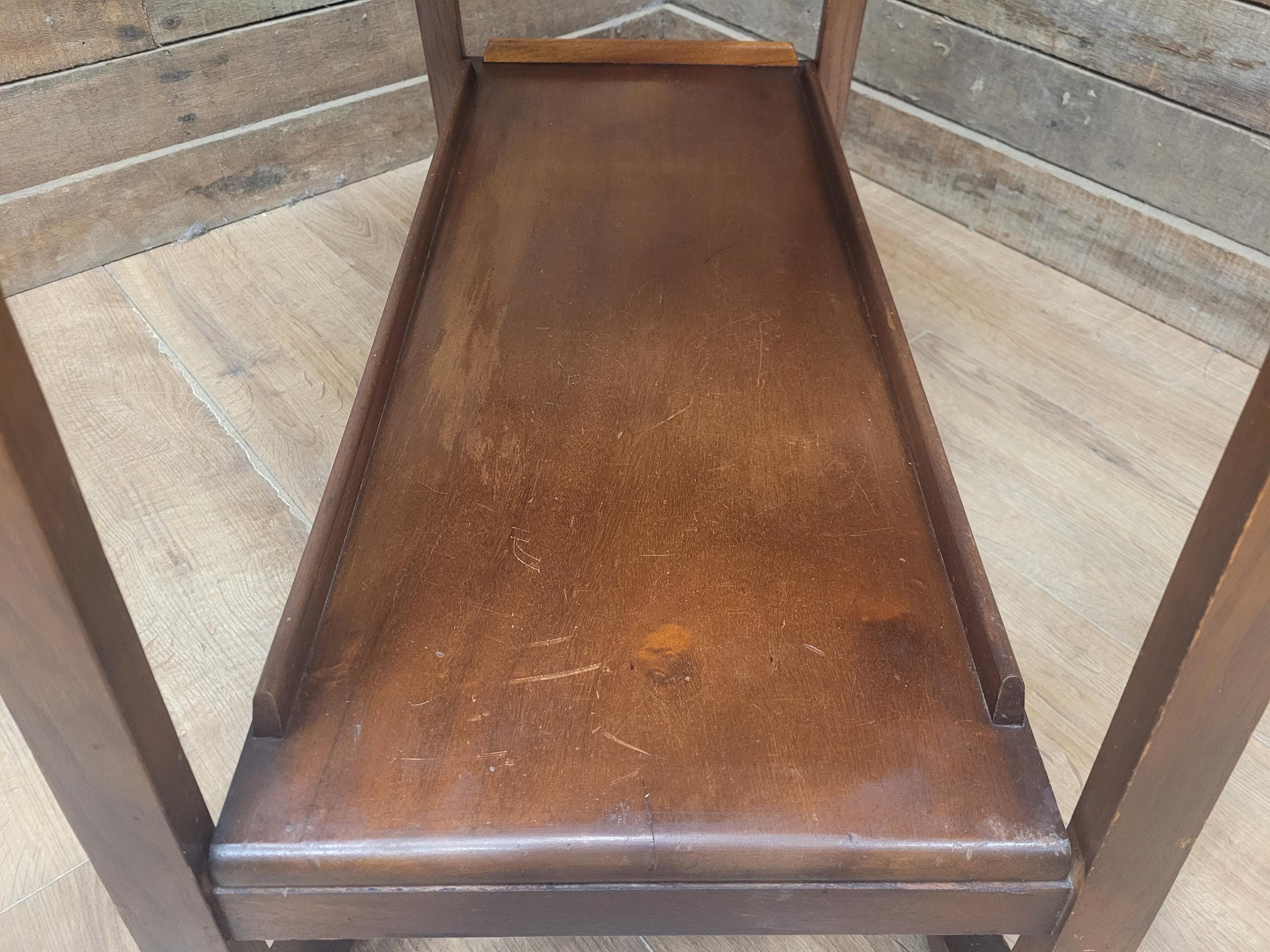 E&S Tea Trolley Teak Mid Century Folding Drop Leaf Stand Cocktail Trolley