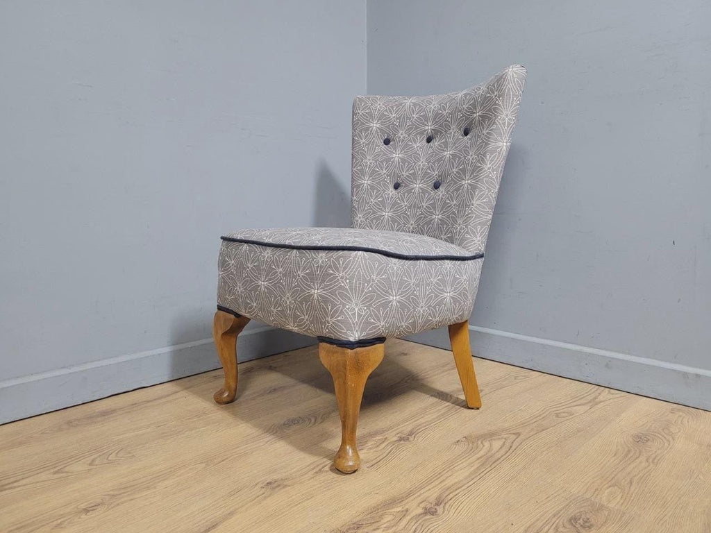 Mid Century Upholstered Nursing Chair Fireside Chair Vintage