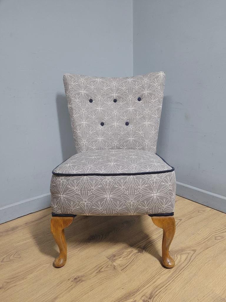 Mid Century Upholstered Nursing Chair Fireside Chair Vintage