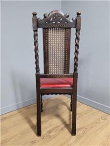 Ebonised Oak Bergere Barley Twist Chair Hall Bedroom Chair Great Patina Antique