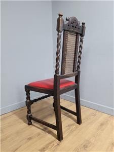 Ebonised Oak Bergere Barley Twist Chair Hall Bedroom Chair Great Patina Antique