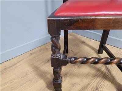 Ebonised Oak Bergere Barley Twist Chair Hall Bedroom Chair Great Patina Antique