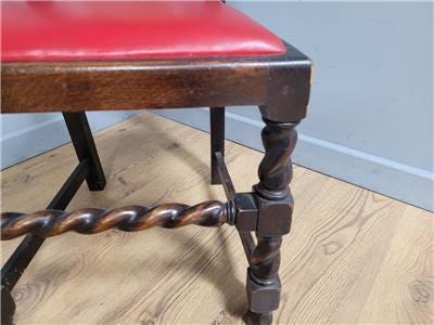 Ebonised Oak Bergere Barley Twist Chair Hall Bedroom Chair Great Patina Antique