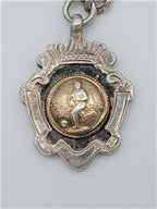 Silver Albert Chain Hallmarked 1923 Fob Pendant Antique Link