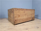 Pine Storage Chest Wooden Blanket Box Rustic Trunk Large Ottoman Vintage