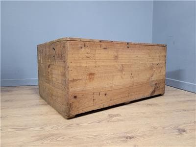 Pine Storage Chest Wooden Blanket Box Rustic Trunk Large Ottoman Vintage