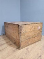 Pine Storage Chest Wooden Blanket Box Rustic Trunk Large Ottoman Vintage