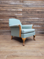 Criterion Cord Upholstered Armchair Queen Anne Lounge Chair Vintage Armchair