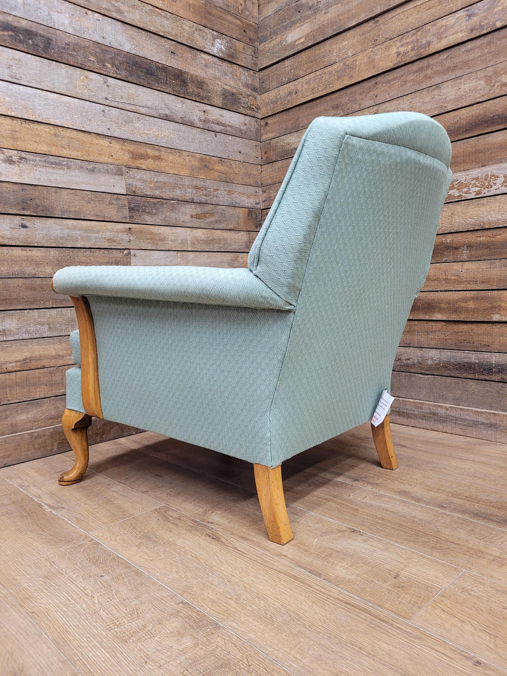 Criterion Cord Upholstered Armchair Queen Anne Lounge Chair Vintage Armchair