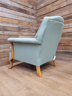 Criterion Cord Upholstered Armchair Queen Anne Lounge Chair Vintage Armchair