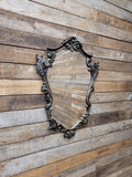 Rococo Style Resin Wall Mirror Vintage Black Gold Decorative Frame