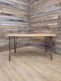 Ercol Blonde Elm Dining Table Industrial Hairpin Legs Rustic Kitchen Table