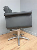 REM UK barber chair black vinyl alloy retro hydraulic swivel salon