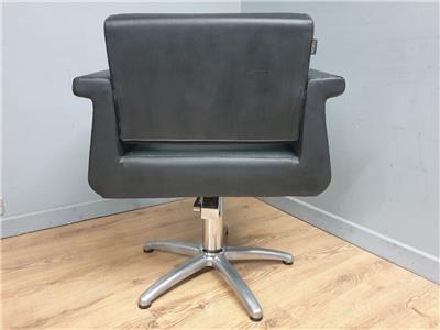 REM UK barber chair black vinyl alloy retro hydraulic swivel salon