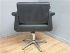 REM UK barber chair black vinyl alloy retro hydraulic swivel salon