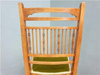 Wooden Spindle Back Chair Velvet Seat Arts Crafts Vintage