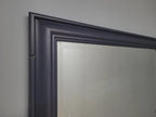 Pine Framed Wall Mirror Bevel Edge Fusion Blue Hand Painted Large Mirror
