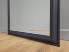 Pine Framed Wall Mirror Bevel Edge Fusion Blue Hand Painted Large Mirror